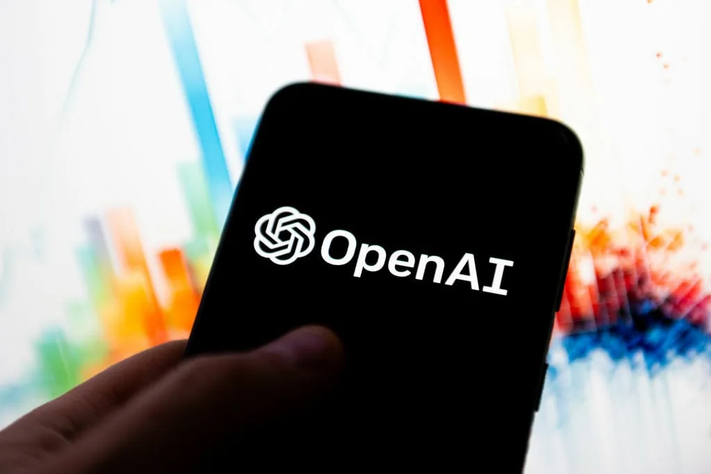 Open AI logo on a mobile screen