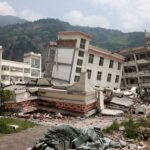 earthquake in a town