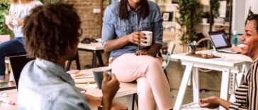 people sitting comfortably